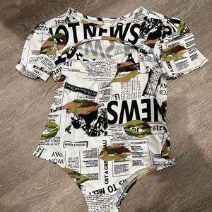 Army Cut open bodysuit